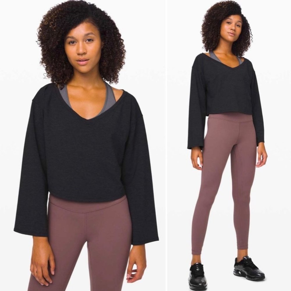 Lululemon Show Your Depth Long Sleeve Cropped Pullover Sweater - Picture 1 of 15